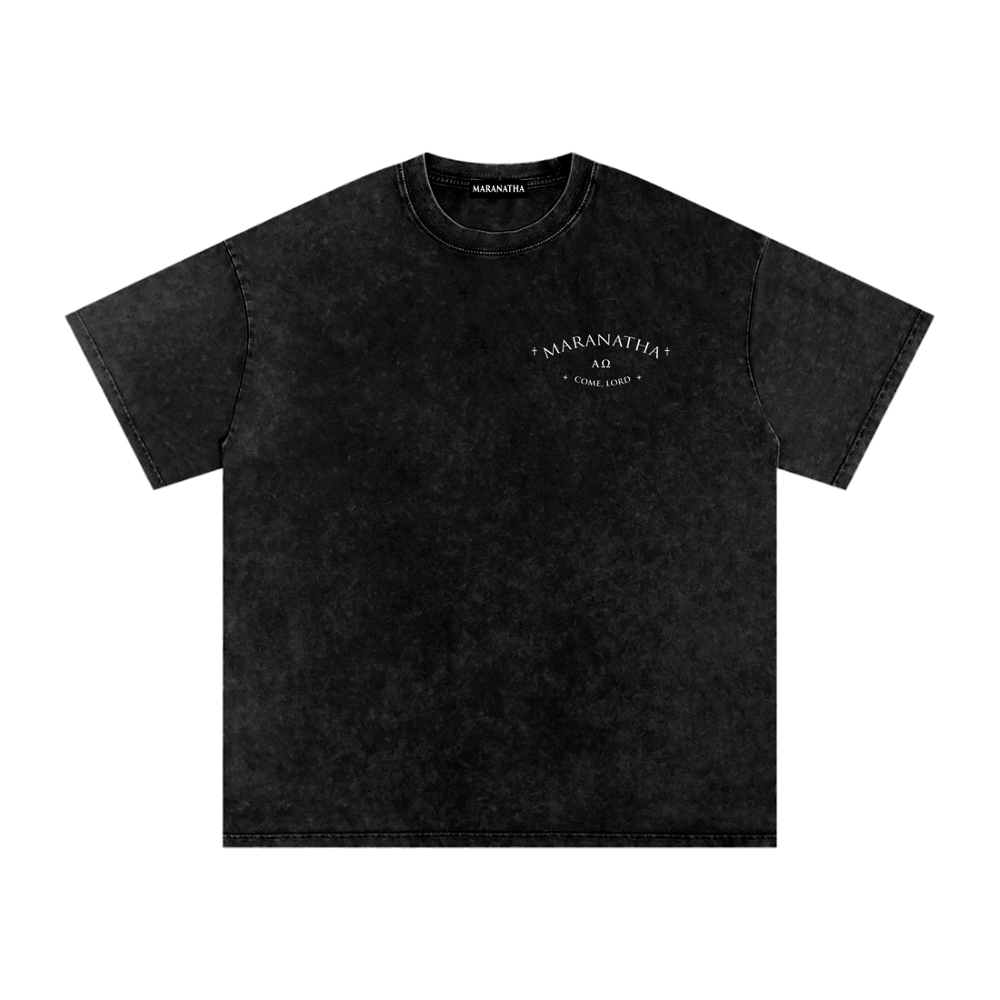 Smoky Black Christian t-shirt — victorious Lamb with resurrection banner — Lamb Seal Tee