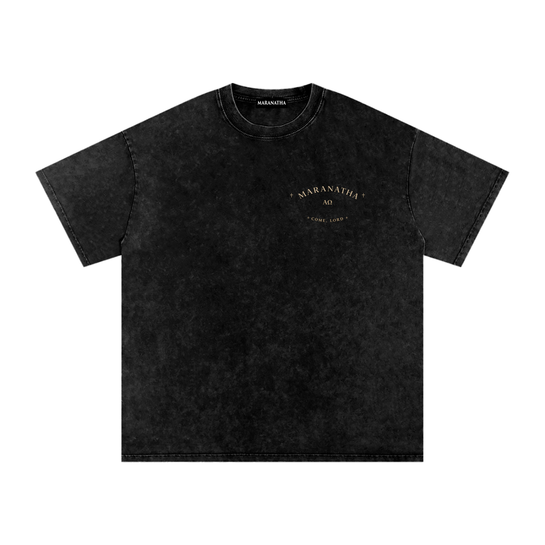 Smoky Black Christian t-shirt — skull, lamb, and hourglass memento mori — Victory Over Death Tee