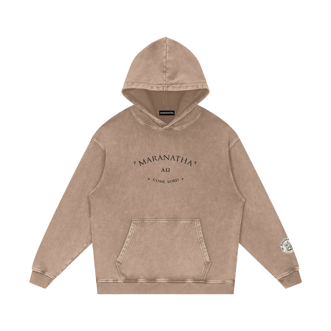 Sandy Khaki Christian hoodie — Rider on the white horse — Faithful & True Hoodie