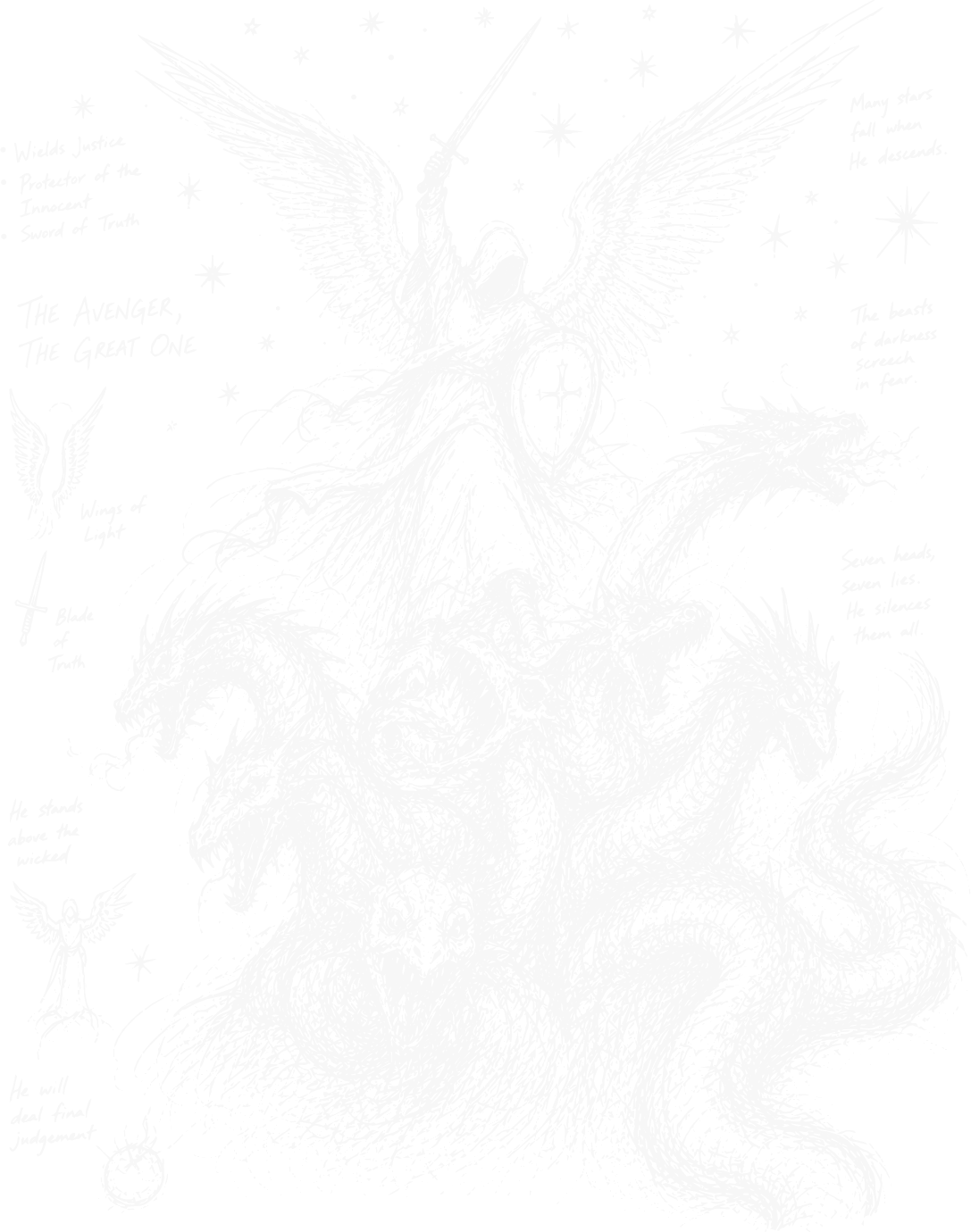 Archangel Michael Hoodie plate artwork